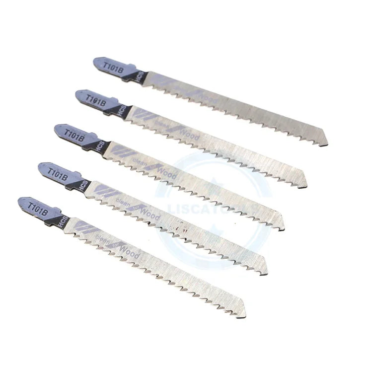 LISCA 5Pcs/lot 60mm-82mm HCS T101B Jig Saw Blades for for Resin Hard and Soft Wood Laminated Board Etc.