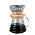 Custom Logo Sharing Coffee Pot Glass Coffee Server Heat-Resistant Glass Teapot With Stand Set