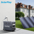 SolarPlay Q3600 Portable Power Station 3600W 3840Wh with 400W Foldable Solar Panel Complete Solar Generator Kit for Camping MegaBDM