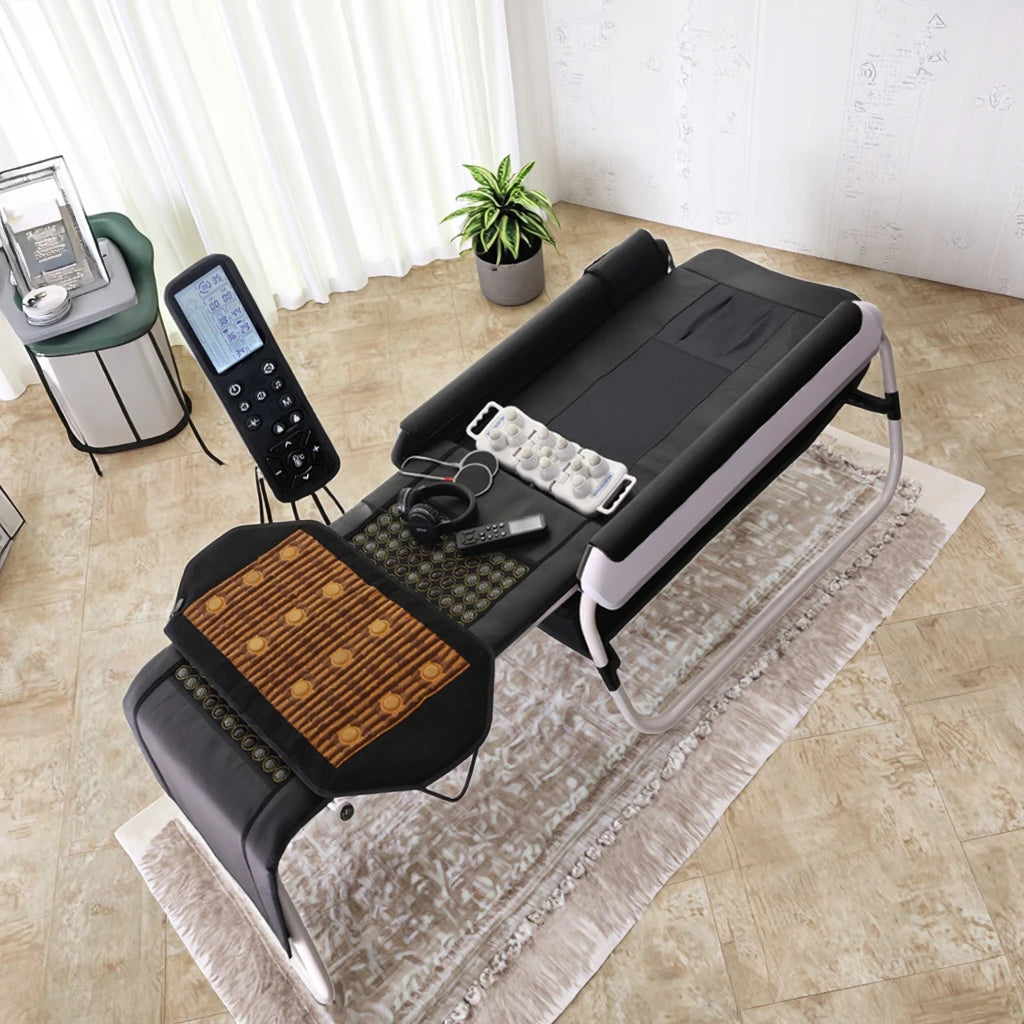 Hot Pick Korean Master V3 V6Tourmaline Jade Roller Chiropractic Physio Heating Therapy Bed Thermal Camilla Infrared Massage Bed
