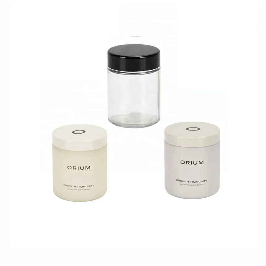 180g 6oz Customize Food Grade Glass Candle Containers Cosmetic Glass Facial Cream Jar With Lid