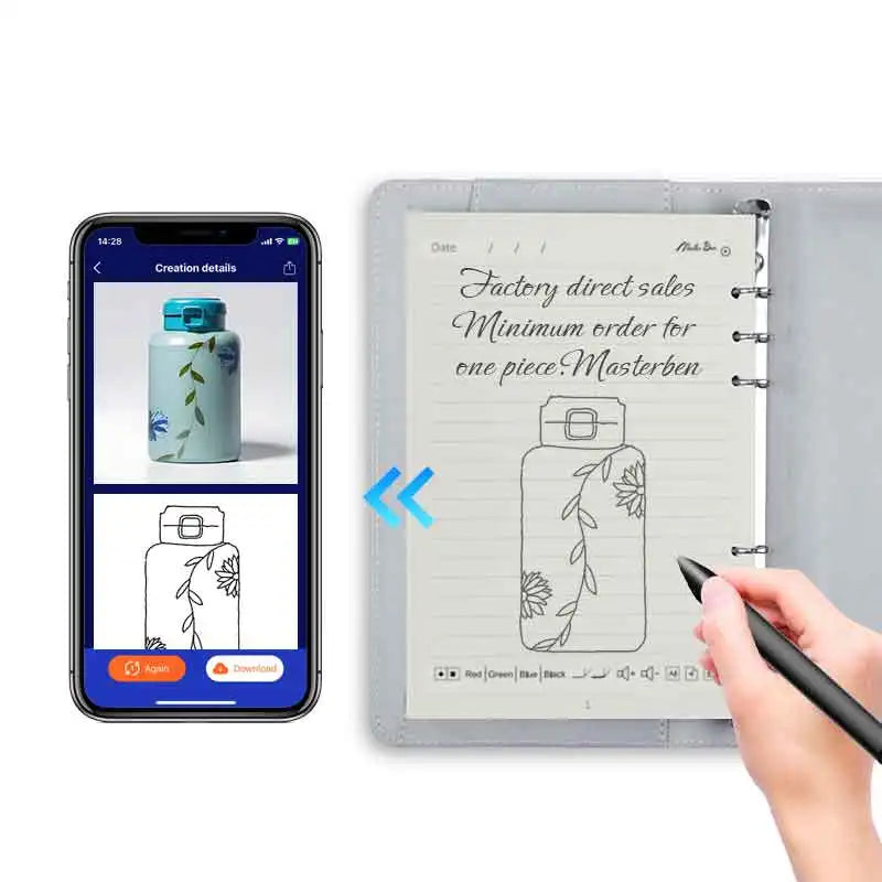 Factory Price Draw AI Generates Effect Pictures Notebooks for Designers and Office Write Smart Notebook Smart Pen With App