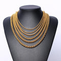 Fashion Jewelry 18K Gold Plated Tarnish Free Water Resistant Stainless Steel Statement Hiphop Chain Necklace for Men and Women