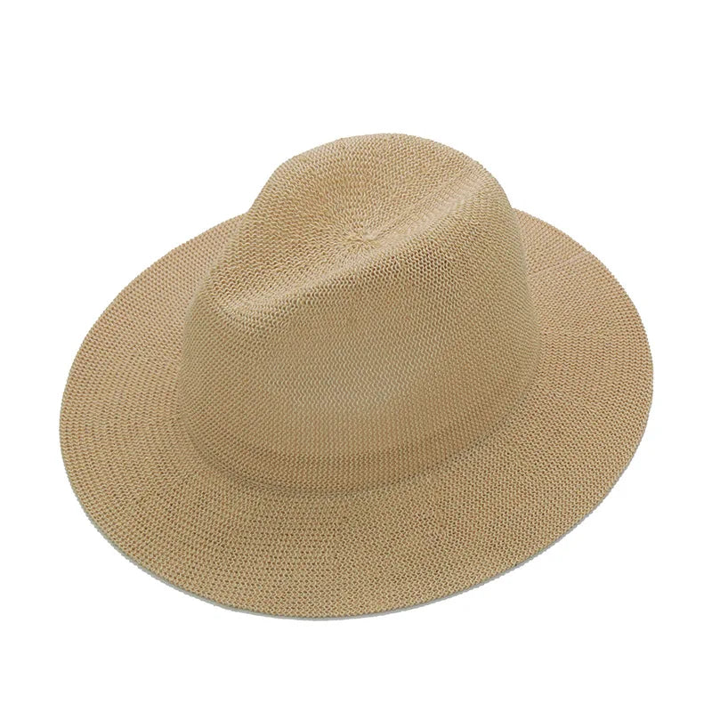 New Style Colorful Summer Beach UV Protection Wide Brim Panama Straw Hat for Man and Woman