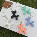 New Arrive Fashion Bag Accessories Women Cute Mini PVC Balloon Dog Keychain for Gift