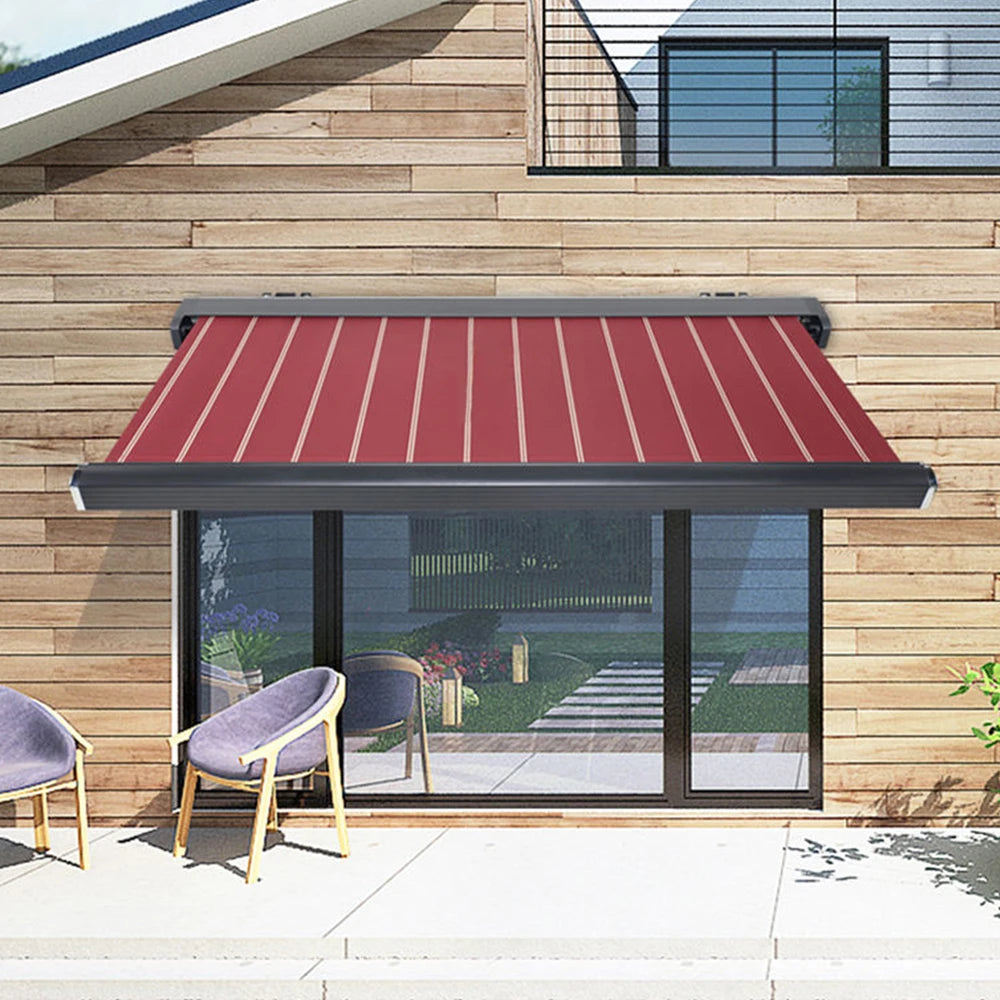 Wholesale Custom 5M Electric Retractable Outdoor Awning Waterproof Windproof Roof Window with Coated Sail Finishing for Patio