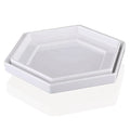 Wholesale Restaurant Dinnerware Hexagon 10 Inch Customized White Melamine Charger Plate