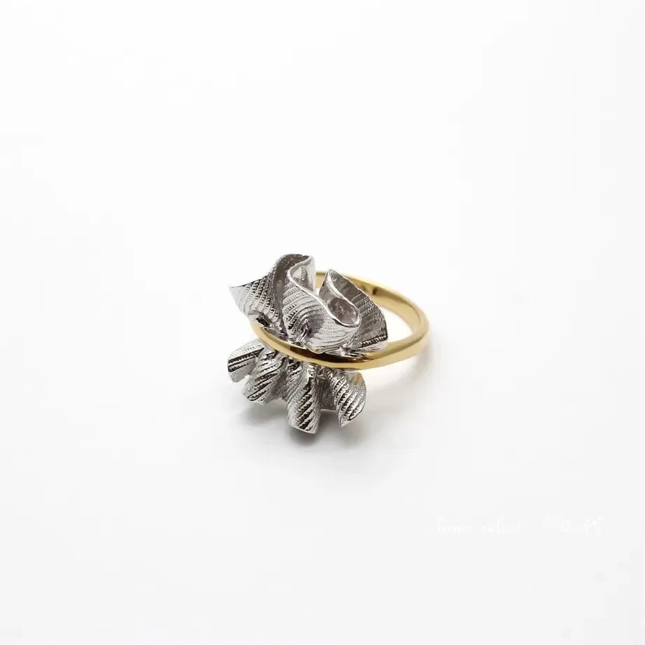 Aimgal Women's Retro Bow Cocktail Ring Anniversary Geometric Shape Stackable 18K Gold Plated S925 Silver Fine Jewelry NGTC