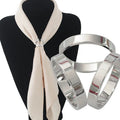 Jachon Electroplated Copper Three-ring Scarf Buckle Geometric Alloy Three-ring Ladies Scarf Buckle