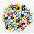 Colorful Springs Wood Beads for Children's DIY Jewelry Making Loose Wooden Beads Daisy Decoration for Craft Personalised Design
