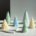 Silicone Resin DIY 3D Christmas Pine Cone & Tree Candle Mold Food Grade Eco-Friendly Reusable Non-Stick Heat Resistant Opp Bag