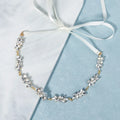 Miallo Korean Bridal Tiara Luxury Rhinestones Pearl Ribbon Hair Vine Chain Wedding Headband Headpieces for Girls