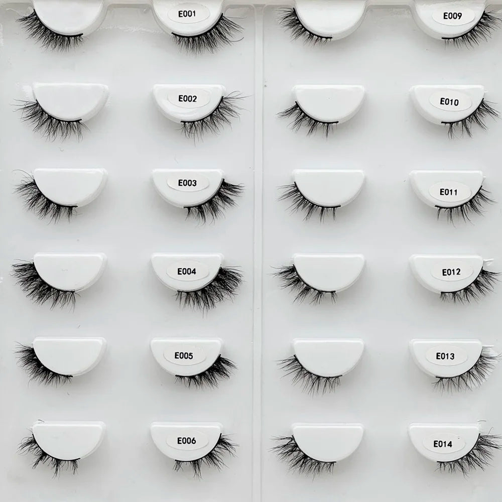 3D Mink False Eyelashes Manufacturer Free Lash Samples with Private Label Mink Eyelashes And Half Lashes