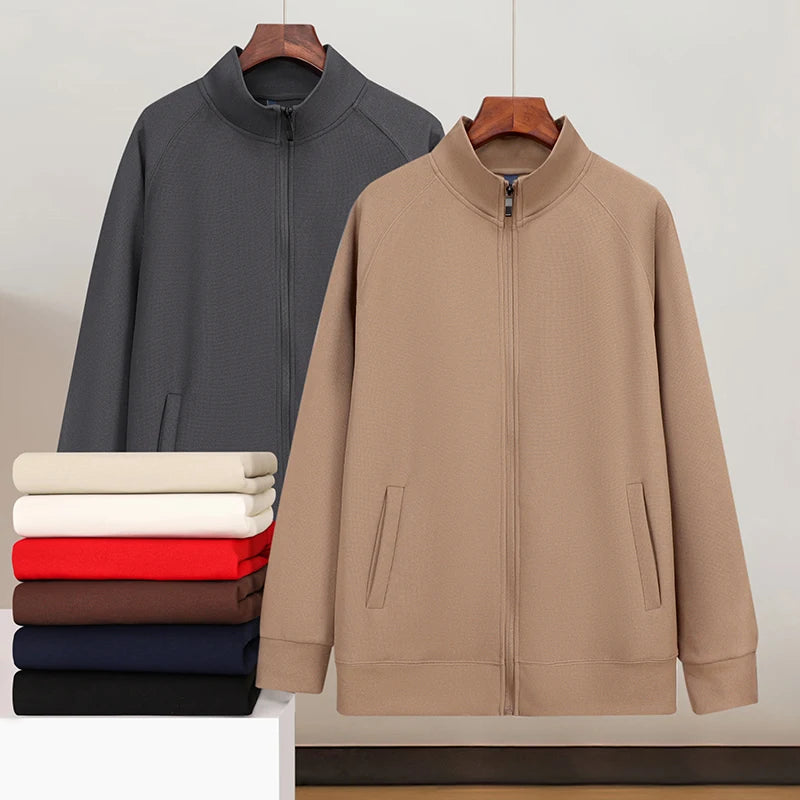 Autumn Spring Sweater Blank Without Hood Hiphop Unisex Zip up Sweatshirts Women'S Crew Neck Sweatshirt