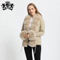 Janefur Women Knitting Coat Soft Genuine Fur Lady Sweater Jacket Customized Color Women Fur Sweater