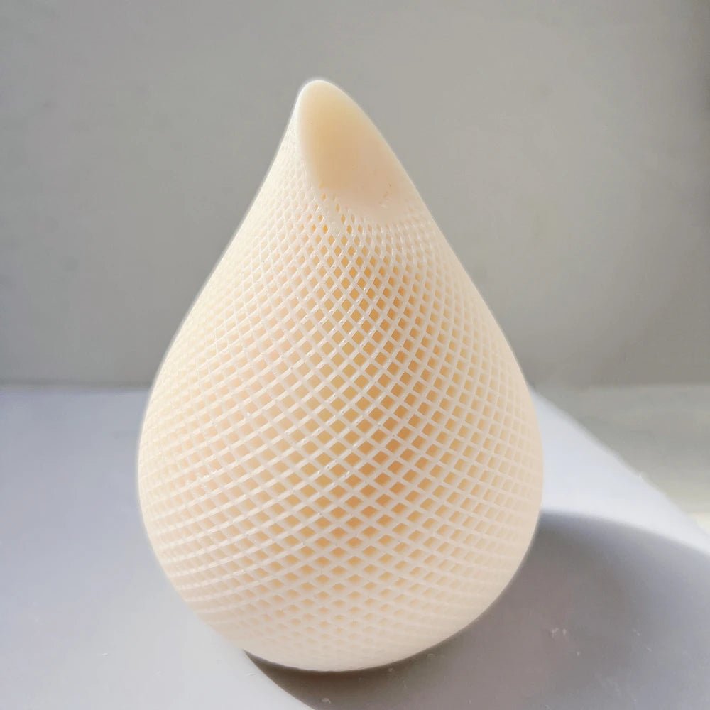 Two Designs  Decorative Modern Geometric Round Striped Swirl Spiral Wax Soy Candles Mould  Water Drop Design Candle Silicone Mol