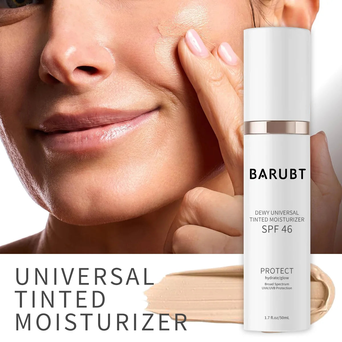 Sunscreen Moisturizing Waterproof Skin Tone Perfecting Long Lasting Full Coverage Tinted Sunscreen Foundation with Spf