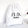 Eco Friendly White Cotton Canvas Drawstring Bag with String for Baseball Cap Hats Handbag Packaging Dust Pouch