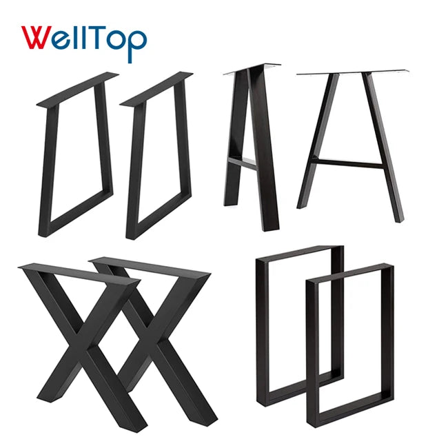 Iron Metal Furniture Legs Replacement for Tables Desks Coffee Tables-Adjustable Height Hotel & Kitchen Use