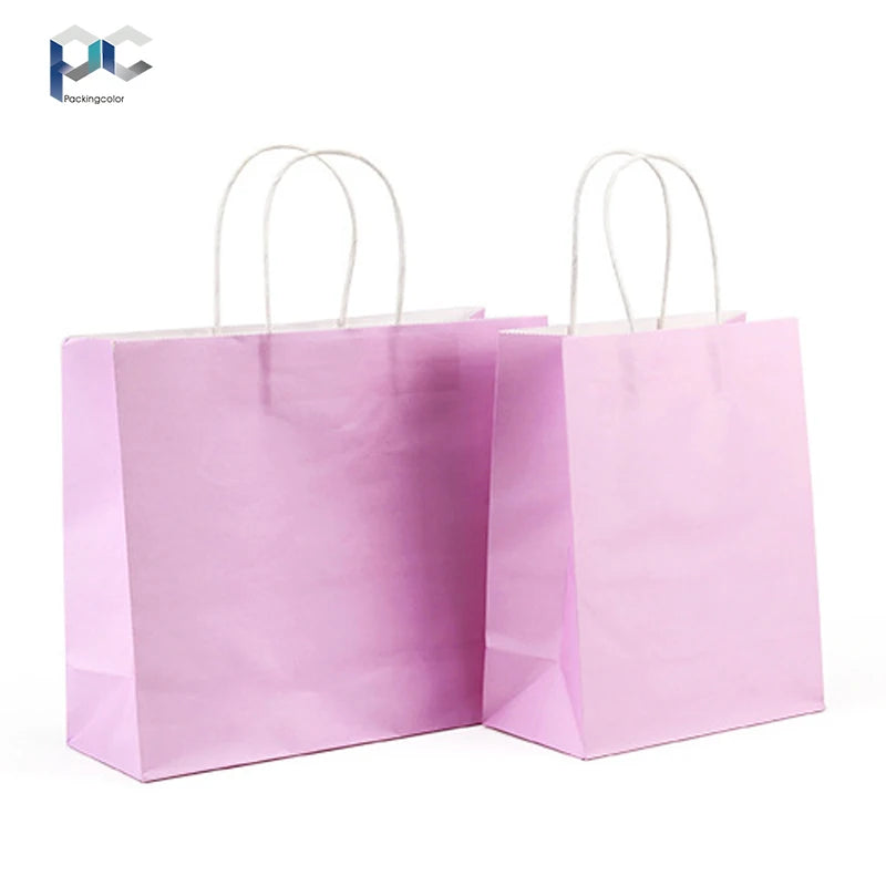 Wholesale Custom Printed White Kraft Paper Bag with Logo Handmade Models Economically Practical Shopping Bag Paper