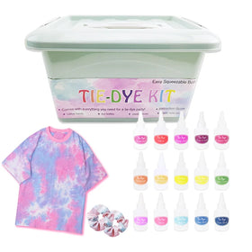 KHY Creative Group Activities Set for Kids Adults OEM 3-Color ASTM Certified Safe Fabric Tie Dye Art Supplies DIY Kit