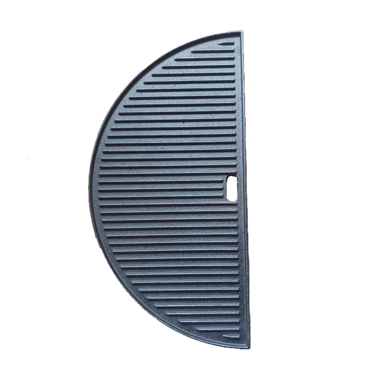 KIMSTONE Kamado Grill Accessories Half Moon Cast Iron Grid Pan for 21" 22" 23.5" 24" 26"