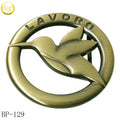 Custom Die Casting Belt Buckle Parts Brushed Brass Hollow logo Buckle Adjuster Wholesale for Backpack