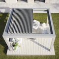 Luxury Modern Outdoor Aluminum Louver Roof Pergola Waterproof Retractable Design Baicilla LP-01 Model 3.0mm Thickness