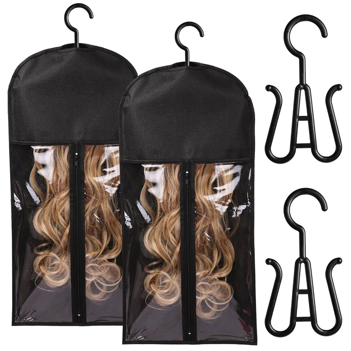 Popular Size 60*30 cm Wig Storage Bag With Hanger Hairpieces Ponytail Bundles Storage Carrier Case MegaBDM