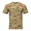 Camouflage Tactical Pure Cotton T Shirt Short Sleeves Hunting Training Round Neck T Shirt