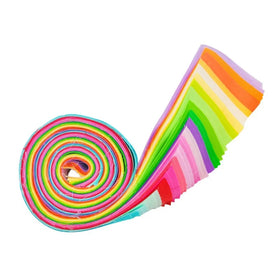 40pcs Pre-Cut 6.5*50cm Cotton Jelly Roll Fabric Strips Assorted Solid Colors Woven Patchwork Sewing Art for Home Textile DIY