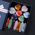 Spiritual Meditation Polished Love Crystal Heart Healing Chakra Stone Kit 7 Chakra Set with DIY Gift Box MegaBDM