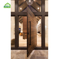 Modern Exterior Solid Wood Pivot Door with Sound Insulation Finished Surface for Villa Entry