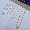 N54  60cm Silver Chain Adjustable Manufacturer  925 Sterling Silver Gold Plated Chain S925  Necklace Silver Jewelry