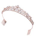 Miallo Elegant Bling Crowns Bridal Tiaras Rhinestone Queen Crowns Wedding Dress Accessories Headbands Hair Combs Gift
