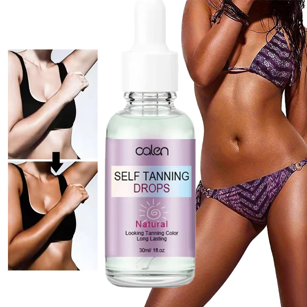 Professional Self Tanner for Face and Body Tan Booster Sunless Self-Tanning Drops Private Label