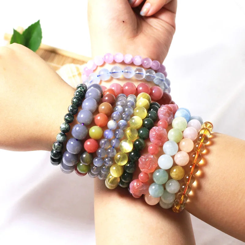 Hot Sales Natural Citrine Healing Stone Gemstone Colourful Crystal Bracelet for Woman Love Gift