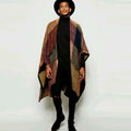 2023 New Men's Windbreaker Trend Color Matching Loose Casual Cape Jacket for Men