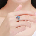 Hot Sale Sterling Silver 925 Jewellery 3A Cubic Zircon Eye Adjustable Open Ring
