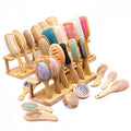 BOOMHME Best-selling Bamboo Hair Brush Set Custom logo Wholesale Paddle Hairbrush Detangle Hair Extension Tools Bulk  Hair Combs