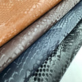 Customized Synthetic Leather Fabric Python Snake Texture 4 Way Stretch Brushed Pu Leather Fabric for Women's Leggings Material