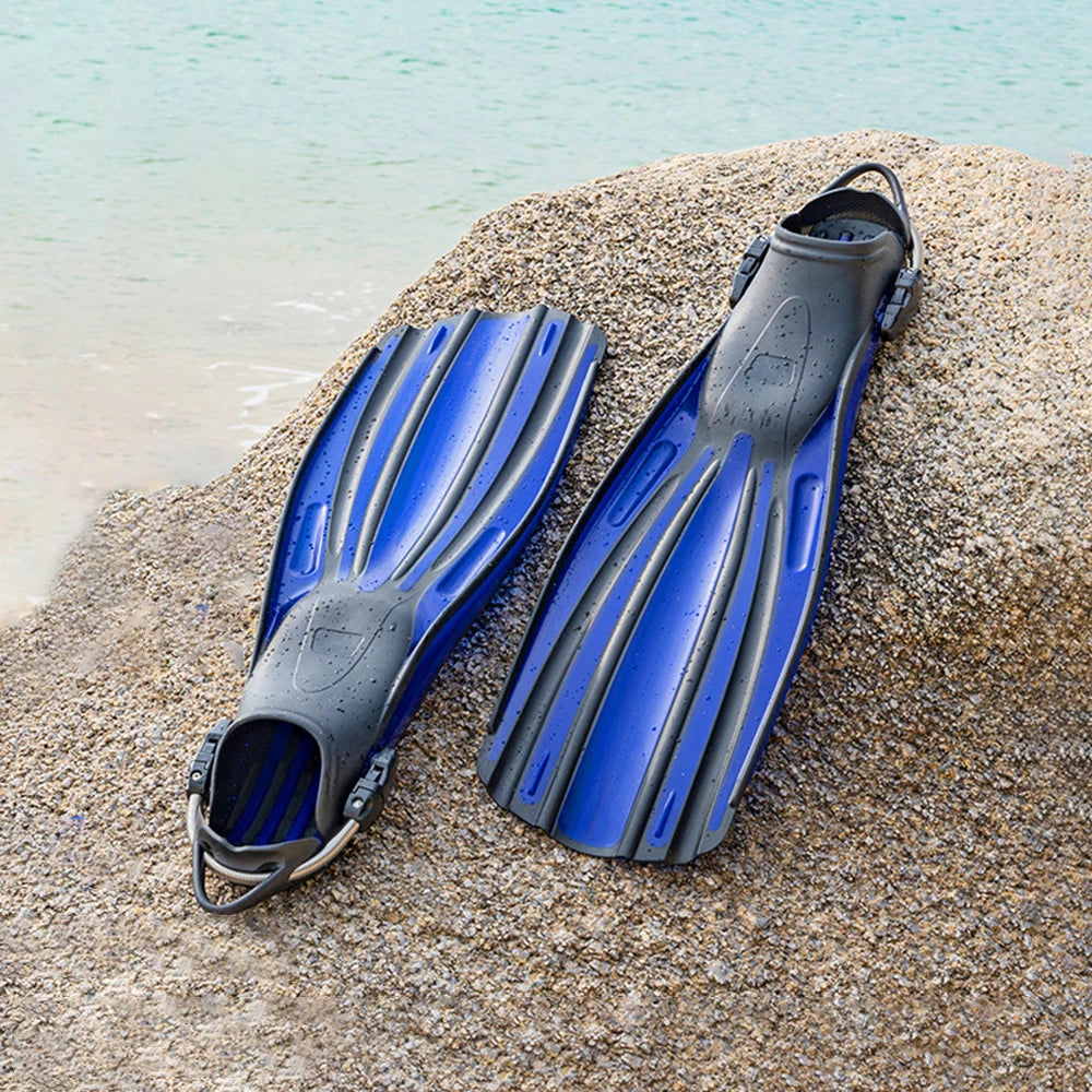 Diving Fins Powerful Efficient Open Heel Scuba Diving Fins Flippers for Snorkeling and Freediving with Adjustable Buckles