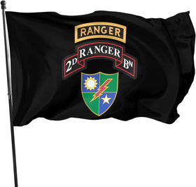Promotional Product Customization 3*5ft 100% Polyester with Bright Colors 2nd Battalion 75th Range Regional Flag