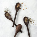 Best-selling Natural Eco-friendly Outdoor Travel Cutlery Reusable Portable Vegan Organic Salad  Serving Coconut Shell Spoons