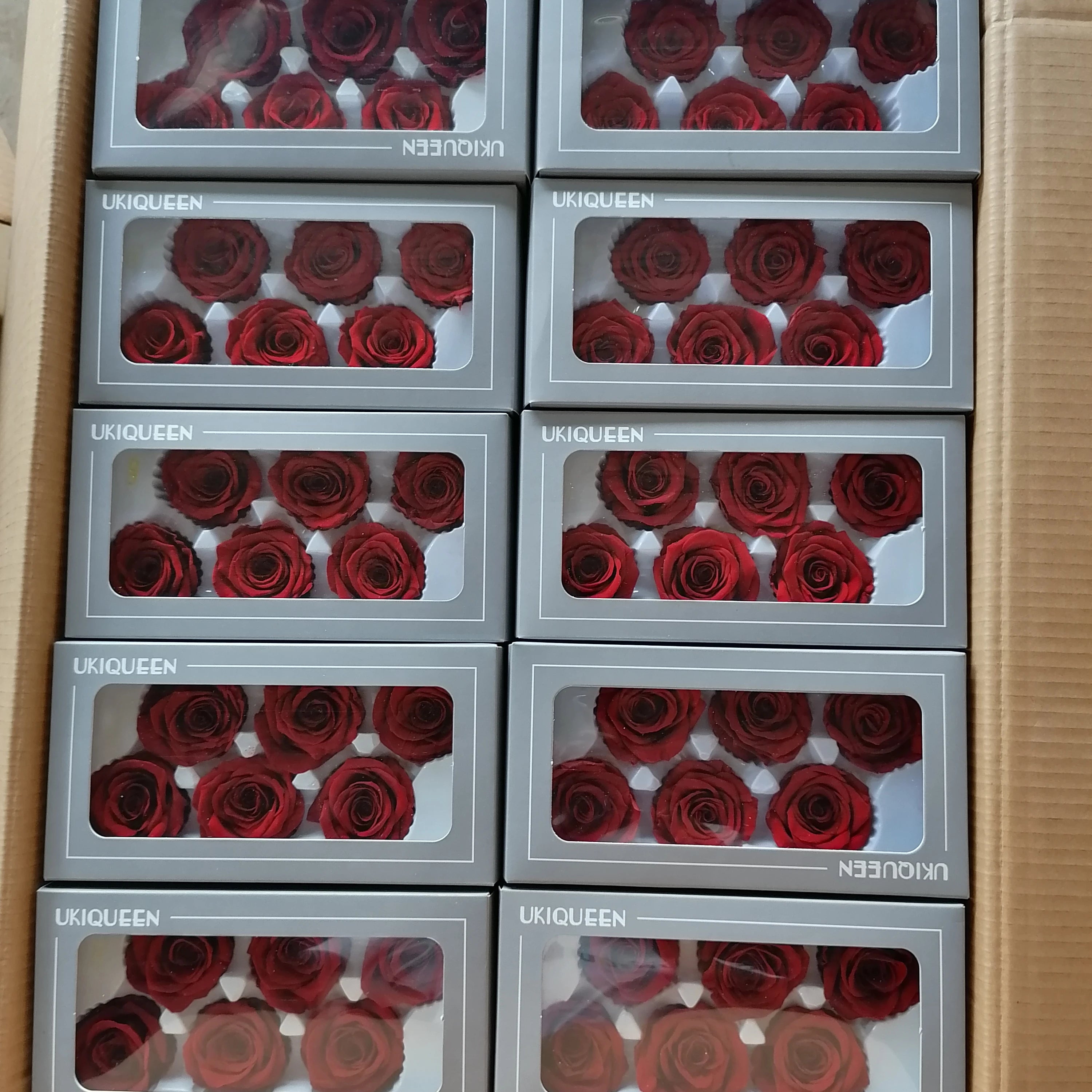 Factory Wholesale 4-5cm Real Touch Sub-quality Long Lasting Life Eternal Flower Heads Forever Preserved Roses