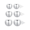 925 Sterling Silver Simple 3D Wedding Stud Earrings for Women Spherical 5-10MM Fine Jewelry Accessories SCE1725