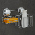 Wall Mount Bath Shampoo Soap Holder Shower Caddy Bathroom Corner Shelf Shower Basket