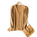 M-2XL Women Korean Version Cardigan Jacket Women's Knitted Bottom Shirt V-neck Long Sleeved _ Spring New Outerwear Sweater