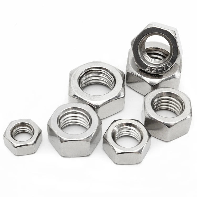 M3 M4 M5 M6 M8 M10 M12 M14 M16 M18 M20 DIN 934 304 316 Stainless Steel A2 A4 Hex Nuts