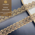 Water-soluble Embroidered Golden Lace Children's Clothing with 100% Polyester Lace Dress Decoration Multicolored Lace Trim